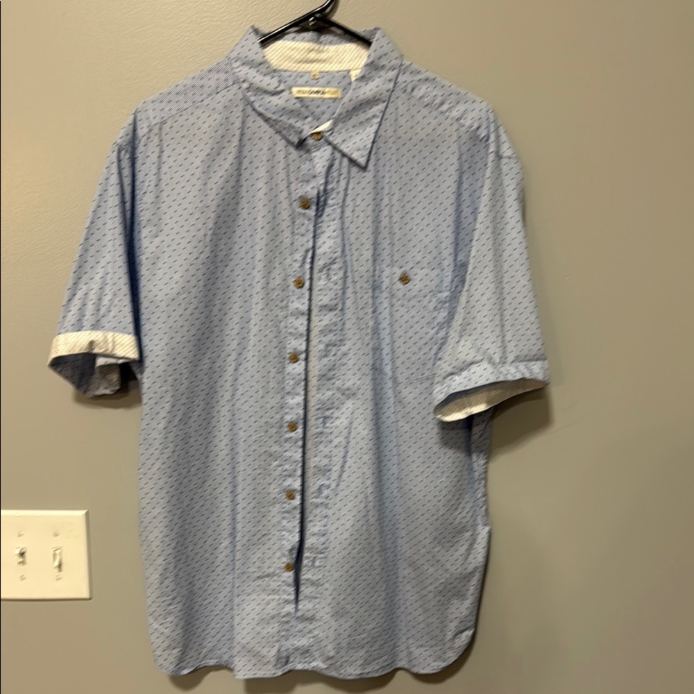 Men's Light Blue Casual Button Down Shirt